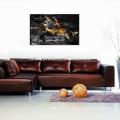 Tiger on Black Background Canvas Prints/animal Picture Print Artwork/Wholesale Canvas Painting Art